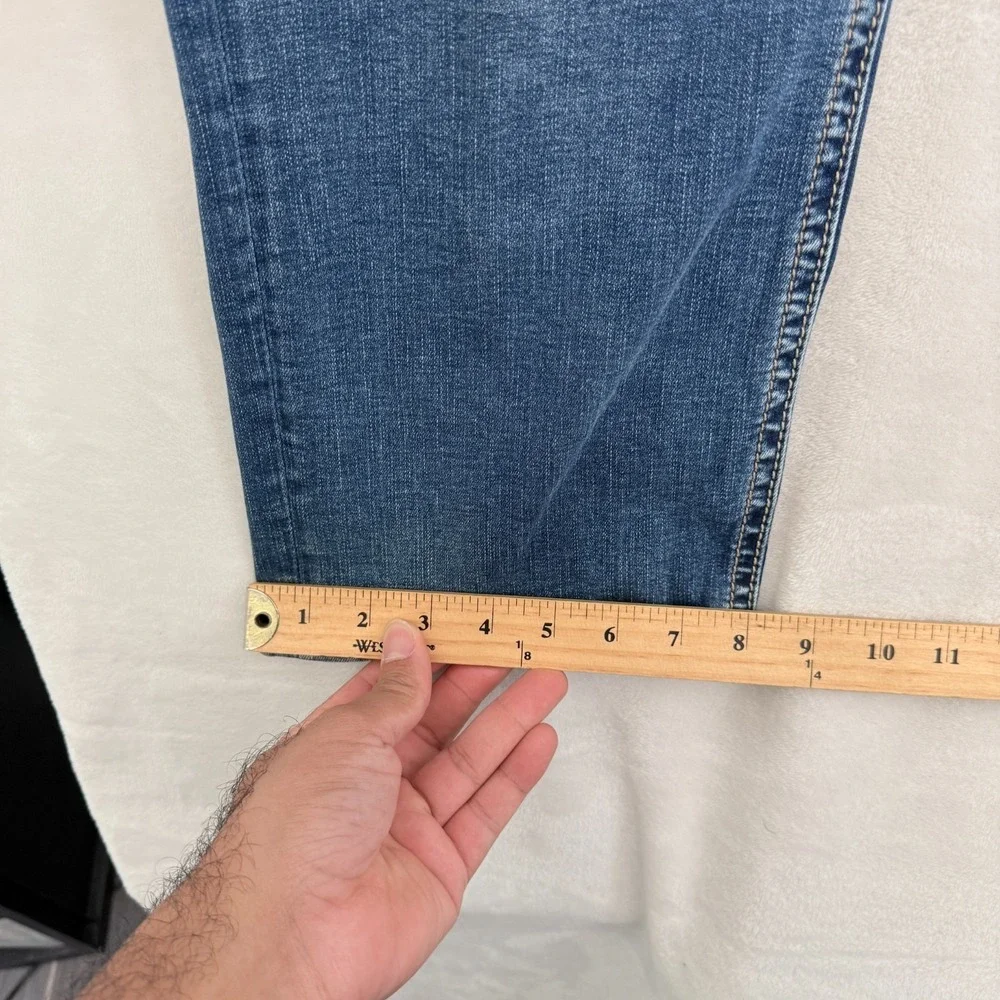 Silver Jeans Co Eddie Jeans 36x30 Blue Straight Leg Whisker Stretch